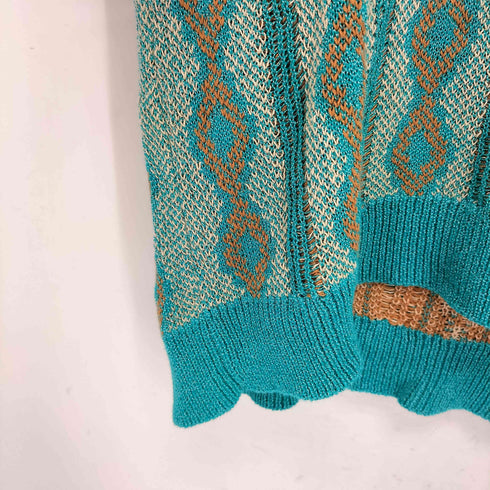 ザラ ZARA クロシェ編み ポロシャツ メンズ import:L