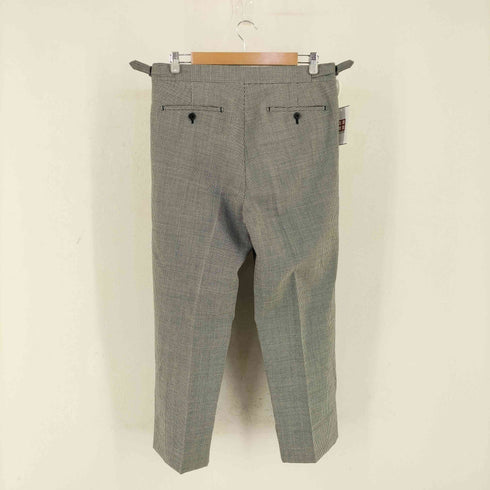 ユニバーサルランゲージ UNIVERSAL LANGUAGE 千鳥格子柄ウール2タックスラックスパンツ メンズ JPN:L