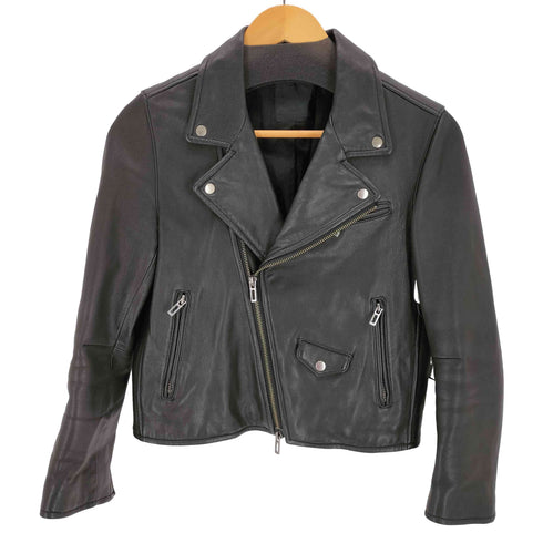 DOMENICO+SAVIO GOAT LEATHER RIDERS ゴートスキン レザーダブルライダースジャケット レディース 36