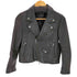 DOMENICO+SAVIO GOAT LEATHER RIDERS ゴートスキン レザーダブルライダースジャケット レディース 36