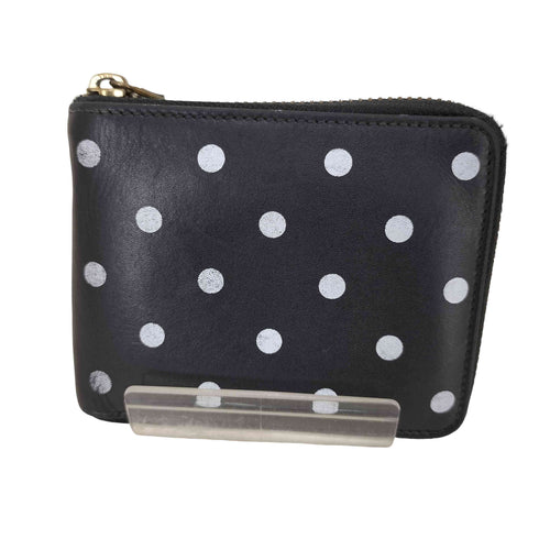 コムデギャルソン COMME des GARCONS ジップラウンド ドット柄 レザーウォレット レディース