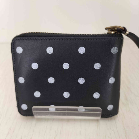 コムデギャルソン COMME des GARCONS ジップラウンド ドット柄 レザーウォレット レディース