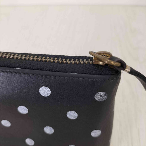 コムデギャルソン COMME des GARCONS ジップラウンド ドット柄 レザーウォレット レディース