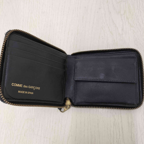 コムデギャルソン COMME des GARCONS ジップラウンド ドット柄 レザーウォレット レディース