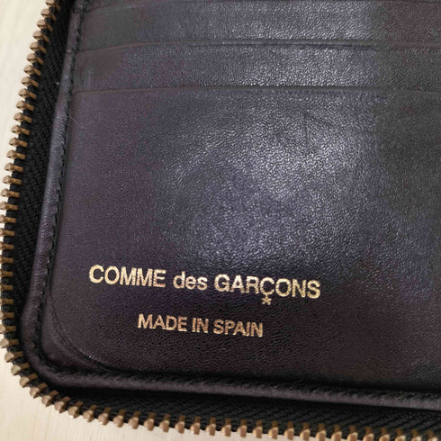 コムデギャルソン COMME des GARCONS ジップラウンド ドット柄 レザーウォレット レディース