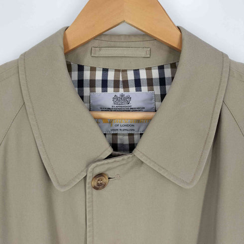 アクアスキュータム AQUASCUTUM イングランド製 チェックライナー ステンカラーコート メンズ