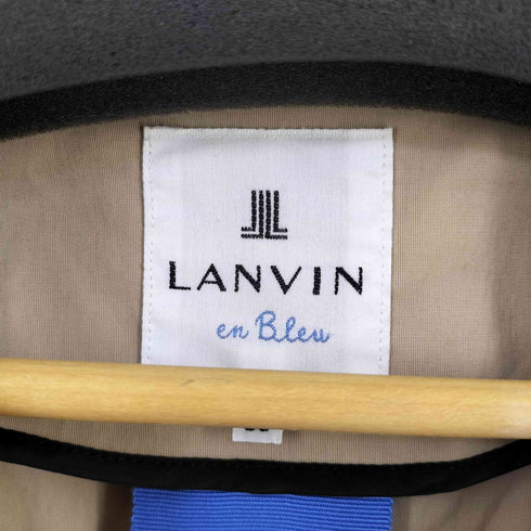 ランバンオンブルー LANVIN en Bleu ベルト付き裾花柄刺繍スプリングコート レディース JPN:38