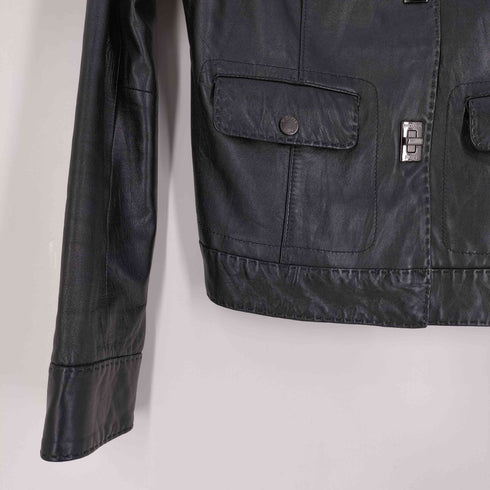マイケルマイケルコース Michael Michael Kors ノーカラー シープレザージャケット レディース US:4