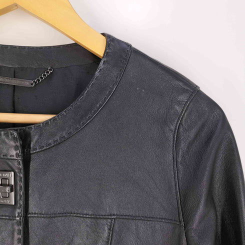 マイケルマイケルコース Michael Michael Kors ノーカラー シープレザージャケット レディース US:4