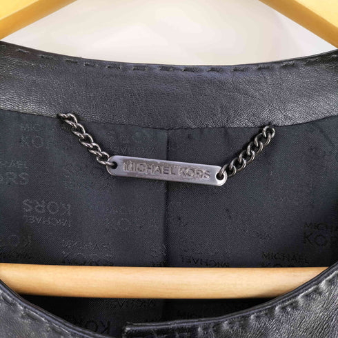マイケルマイケルコース Michael Michael Kors ノーカラー シープレザージャケット レディース US:4