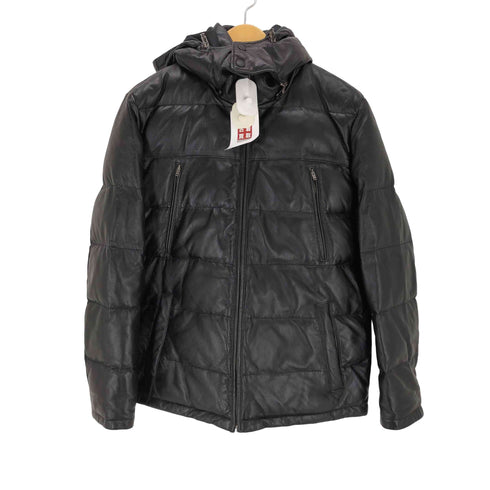 ウィンドアーマー Wind Armor ラムレザー ジップデザイン ダウンジャケット メンズ M