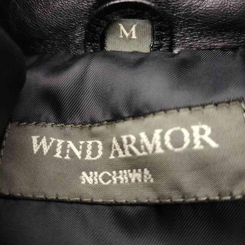 ウィンドアーマー Wind Armor ラムレザー ジップデザイン ダウンジャケット メンズ M