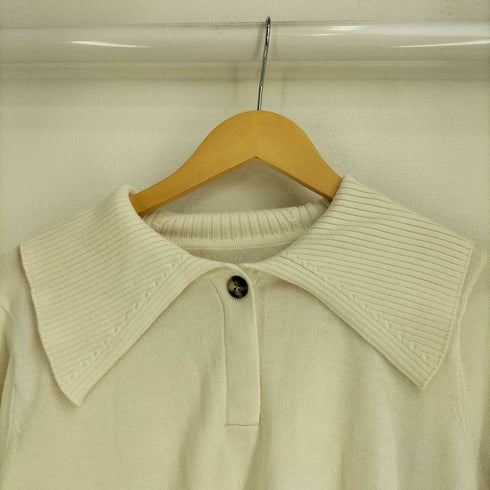 レイビームス Ray BEAMS ビッグカラー ニットポロ レディース