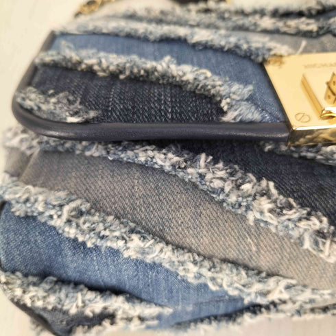 マイケルコース Michael Kors フリンジ デニム チェーンハンドバッグ レディース