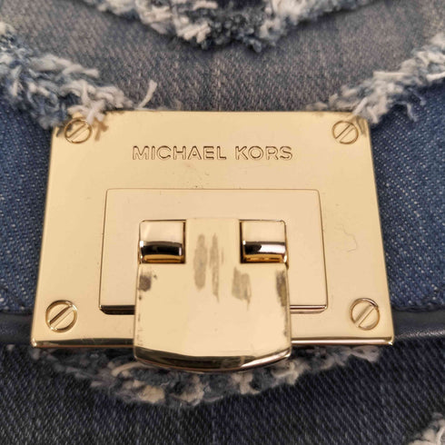 マイケルコース Michael Kors フリンジ デニム チェーンハンドバッグ レディース