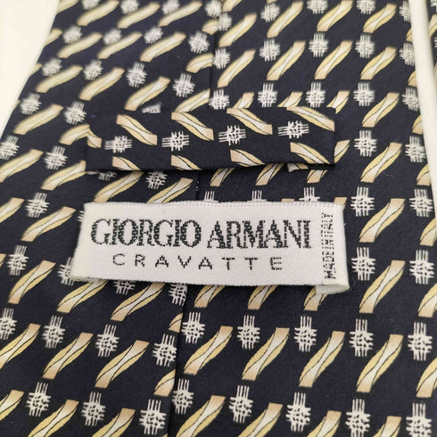 ジョルジオアルマーニ Giorgio Armani 総柄デザイン シルク ネクタイ メンズ