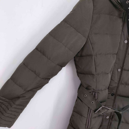 ザラ ZARA Aラインベルトデザインダウンコート レディース JPN:L