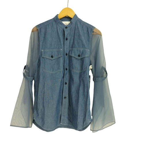 ハイク HYKE WETHER MILTARY SHIRT WITH SHEER SLEEVES レディース JPN:1