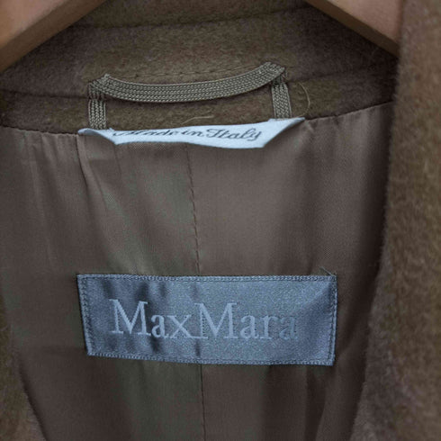 マックスマーラ MAX MARA 白タグ バージンウール ロングチェスターコート レディース