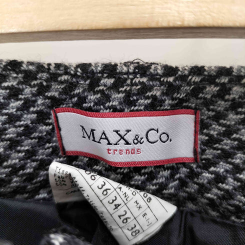 マックスアンドコー MAX & CO. 千鳥柄 ウールスラックス レディース 36