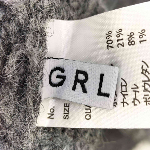 グレイル GRL ワンショルダーベロアリボンニットミニワンピース レディース FREE