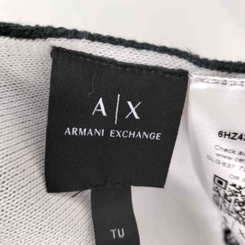 アルマーニエクスチェンジ ARMANI EXCHANGE リバーシブル コットンアクリル ロゴ 大判 マフラー メンズ ONE SIZE