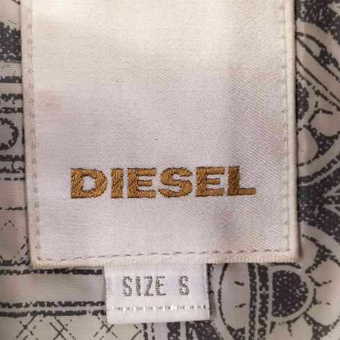 ディーゼル DIESEL 00S Gather Design Cropped Bomber Jacket ギャザー デザイン クロップド ボンバー ジャケット MA-1 ブルゾン Y2K 裏地総柄 レディース import:S