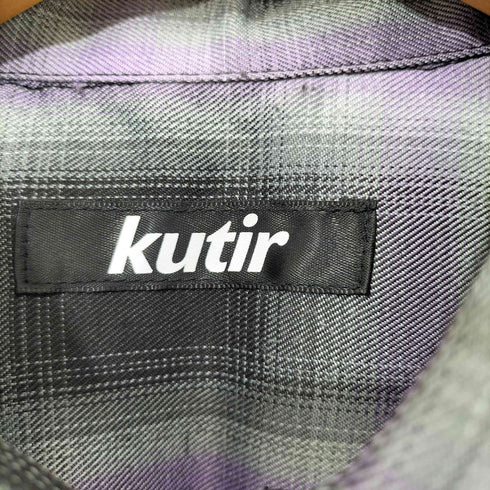 クティール kutir ダイス刺繍オンブレチェックビック長袖シャツ メンズ JPN:M