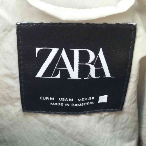 ザラ ZARA フーデッド ダウンジャケット メンズ M