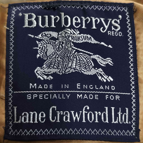 バーバリーズ BURBERRYS 70~80S 英国製 裏地ノバチェック ライナー付き 比翼 ステンカラーコート レディース