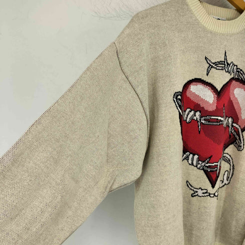 エックスガール X-girl HEART BARBED WIRE JACQUARD KNIT TOP レディース O/S