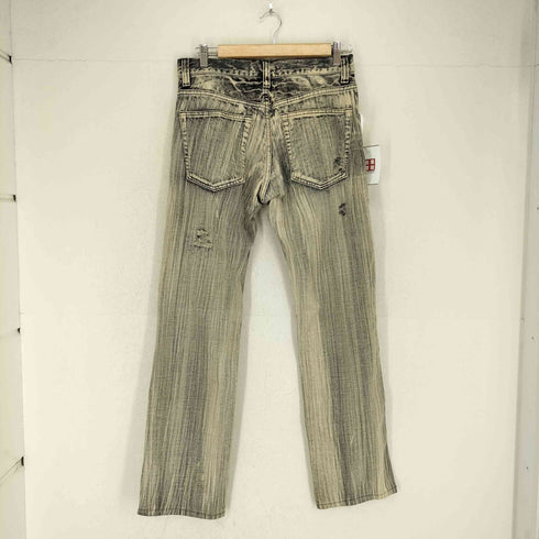 ダメージ加工 ウォッシュデニムパンツ Y2K メンズ 73