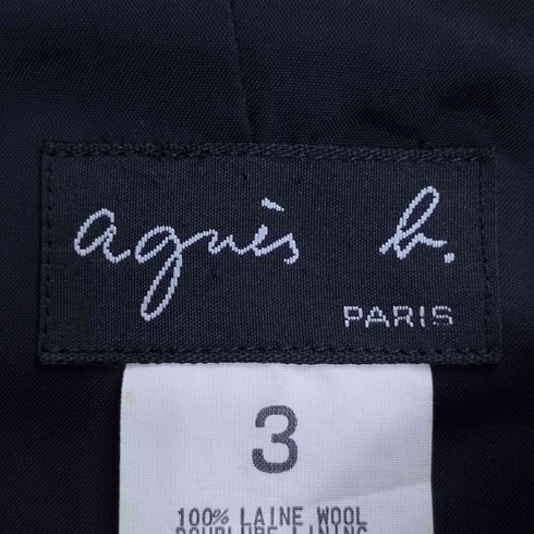 アニエスベー agnes b. 千鳥格子 ウール ステンカラーコート レディース 3
