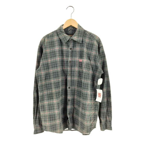 デウス DEUS L/S コットンフロントポケットロゴ刺繍チェックシャツ メンズ import:M