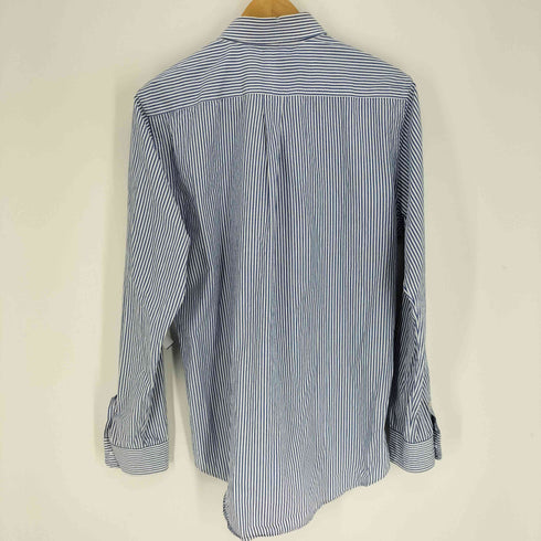 ラルフローレン RALPH LAUREN CUSTOM FIT ポニー刺繍 ストライプ ボタンダウン L/S シャツ メンズ import:XL