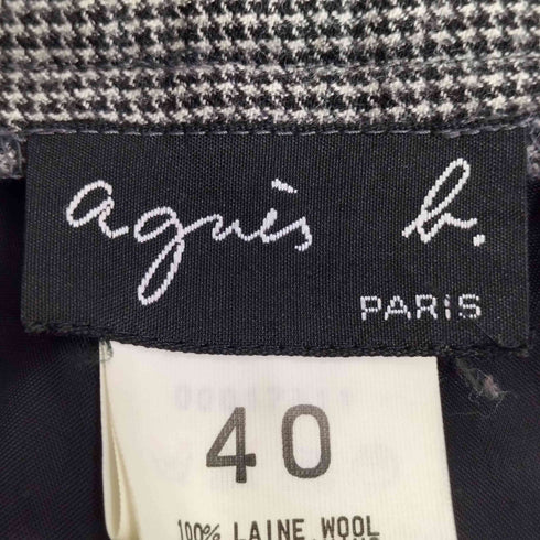 アニエスベー agnes b. 千鳥格子 ウール ストレートパンツ メンズ FR:40-44