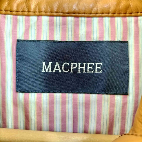 マカフィー MACPHEE 羊革 レザージャケット レディース