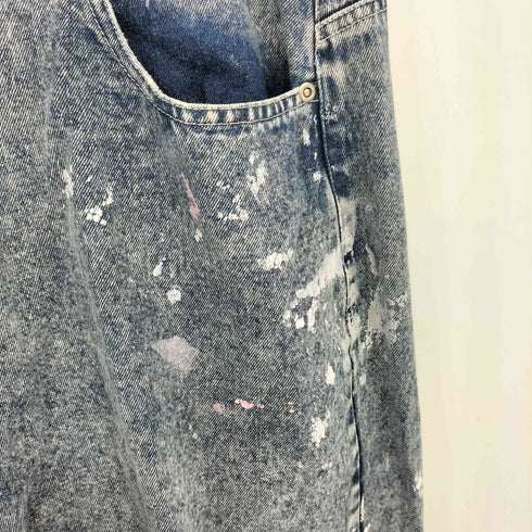 ペイント加工 ウォッシュ デニムパンツ メンズ XL