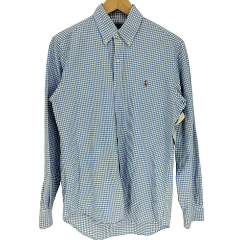 ラルフローレン RALPH LAUREN ギンガムチェック ボタンダウン L/S シャツ メンズ import:XS