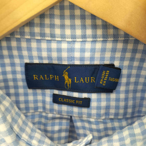 ラルフローレン RALPH LAUREN ギンガムチェック ボタンダウン L/S シャツ メンズ import:XS