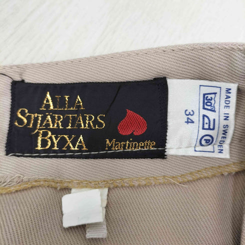 スウェーデン製 ALLA STJARTARS BYXA ユーロ OPTIジッパースラックスパンツ レディース 34