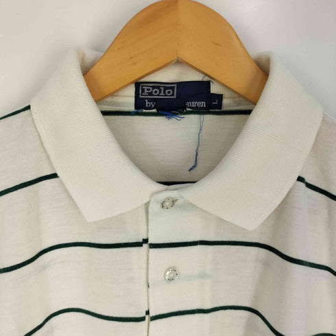 ポロバイラルフローレン Polo by RALPH LAUREN スモールポニー刺繍 ボーダーポロシャツ メンズ import:L