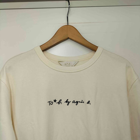トゥービーバイアニエスベー To b. by agnes b. ロゴ刺繍 クルーネック Tシャツ ワンピース レディース TU
