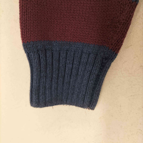 チャップス CHAPS ボーダー柄ハーフジップニット メンズ L