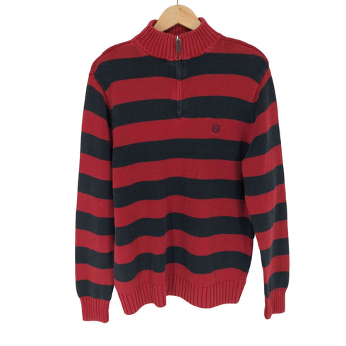 チャップス CHAPS ボーダー柄ハーフジップニット メンズ M
