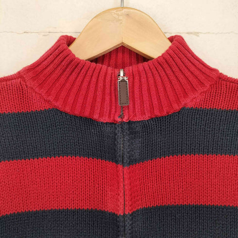 チャップス CHAPS ボーダー柄ハーフジップニット メンズ M