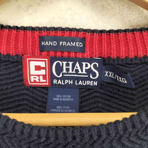 チャップス CHAPS ロゴ刺繍クルーネックニット メンズ XXL