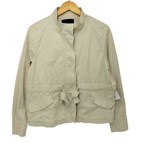 バナナリパブリック BANANA REPUBLIC コットン 比翼 ドロスト ジャケット レディース import:M