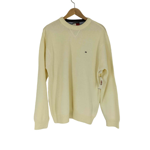 トミーヒルフィガー TOMMY HILFIGER Vガゼットクルーネックニット メンズ L