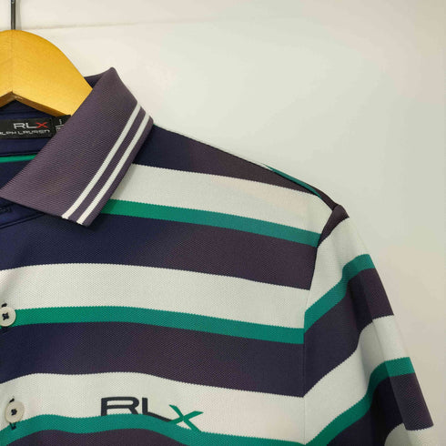 アールエルエックスラルフローレン RLX RALPH LAUREN ロゴプリント ボーダー S/S シャツ メンズ S